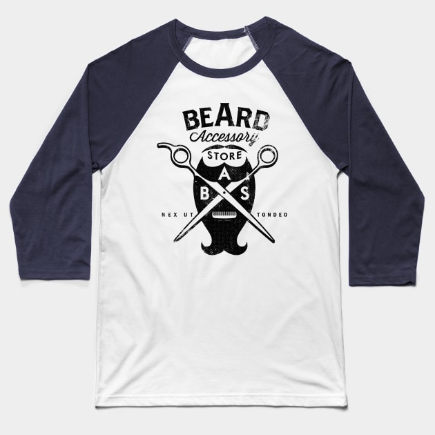 Beard Accessory Store logo Baseball T-Shirt by GraficBakeHouse